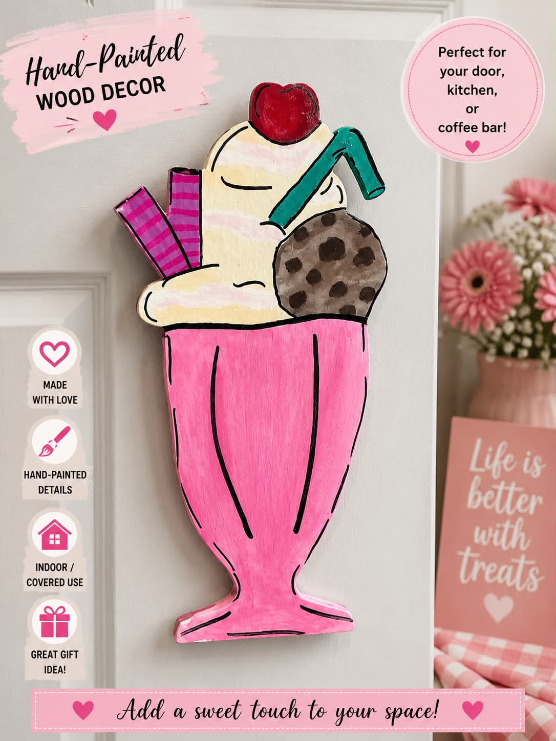 Birthday Cake, Ice Cream Sundae, Bless Our Home Signs