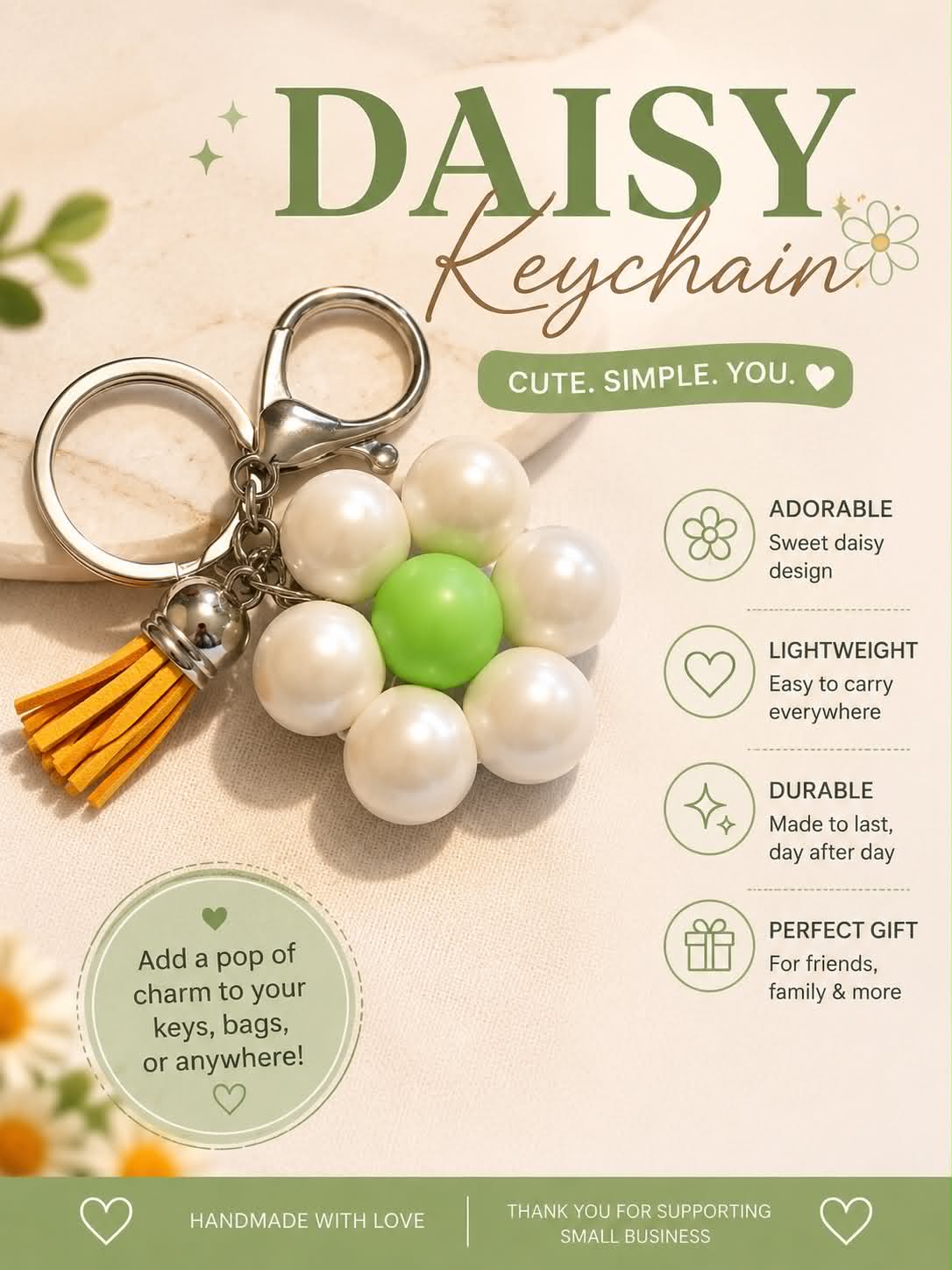 Daisy Keychain