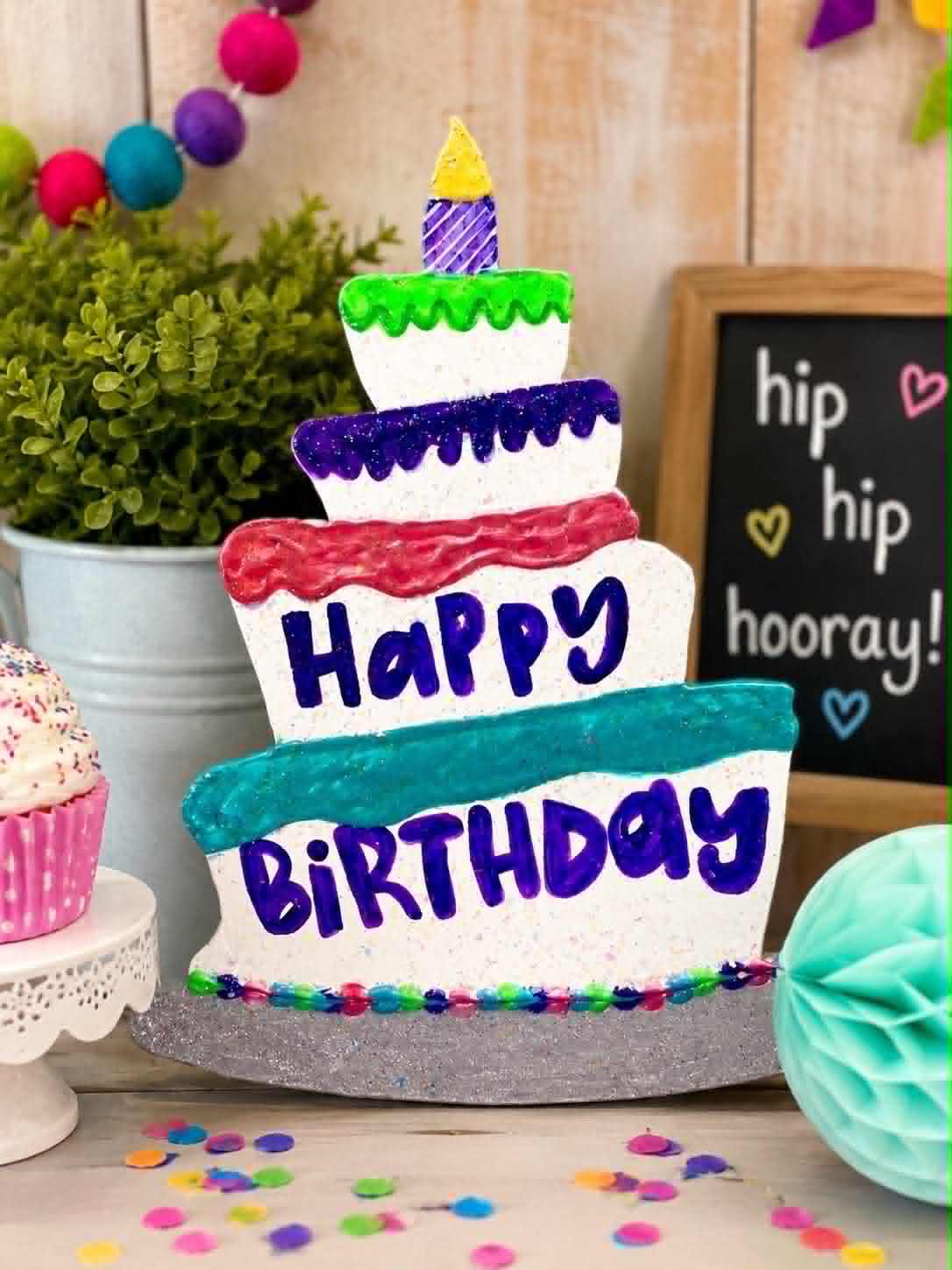Birthday Cake, Ice Cream Sundae, Bless Our Home Signs