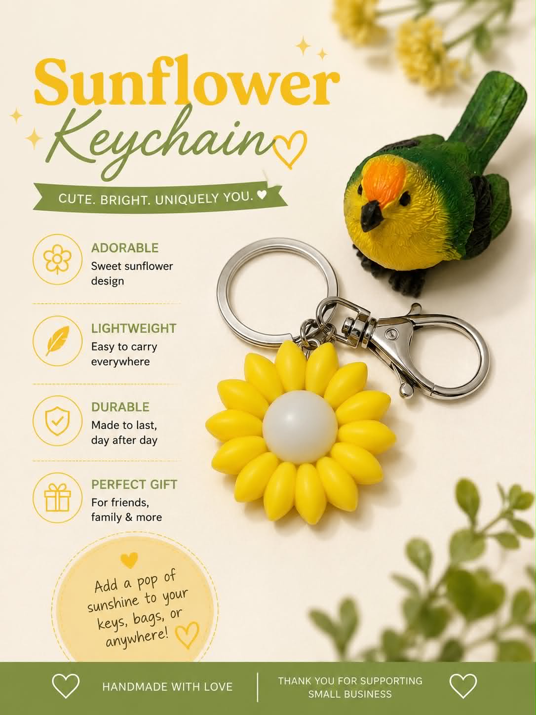 Daisy Keychain