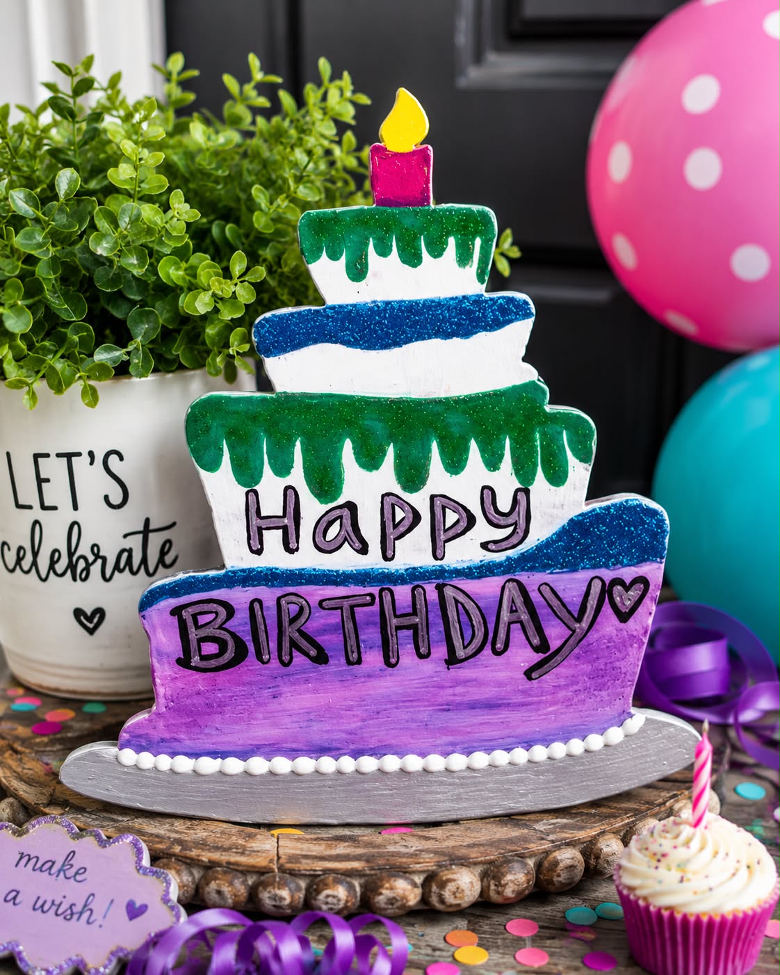 Birthday Cake, Ice Cream Sundae, Bless Our Home Signs