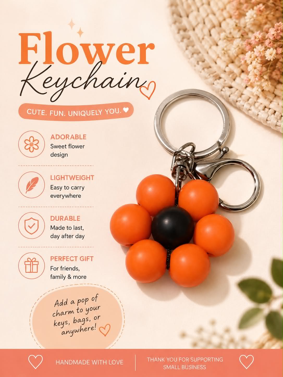 Daisy Keychain
