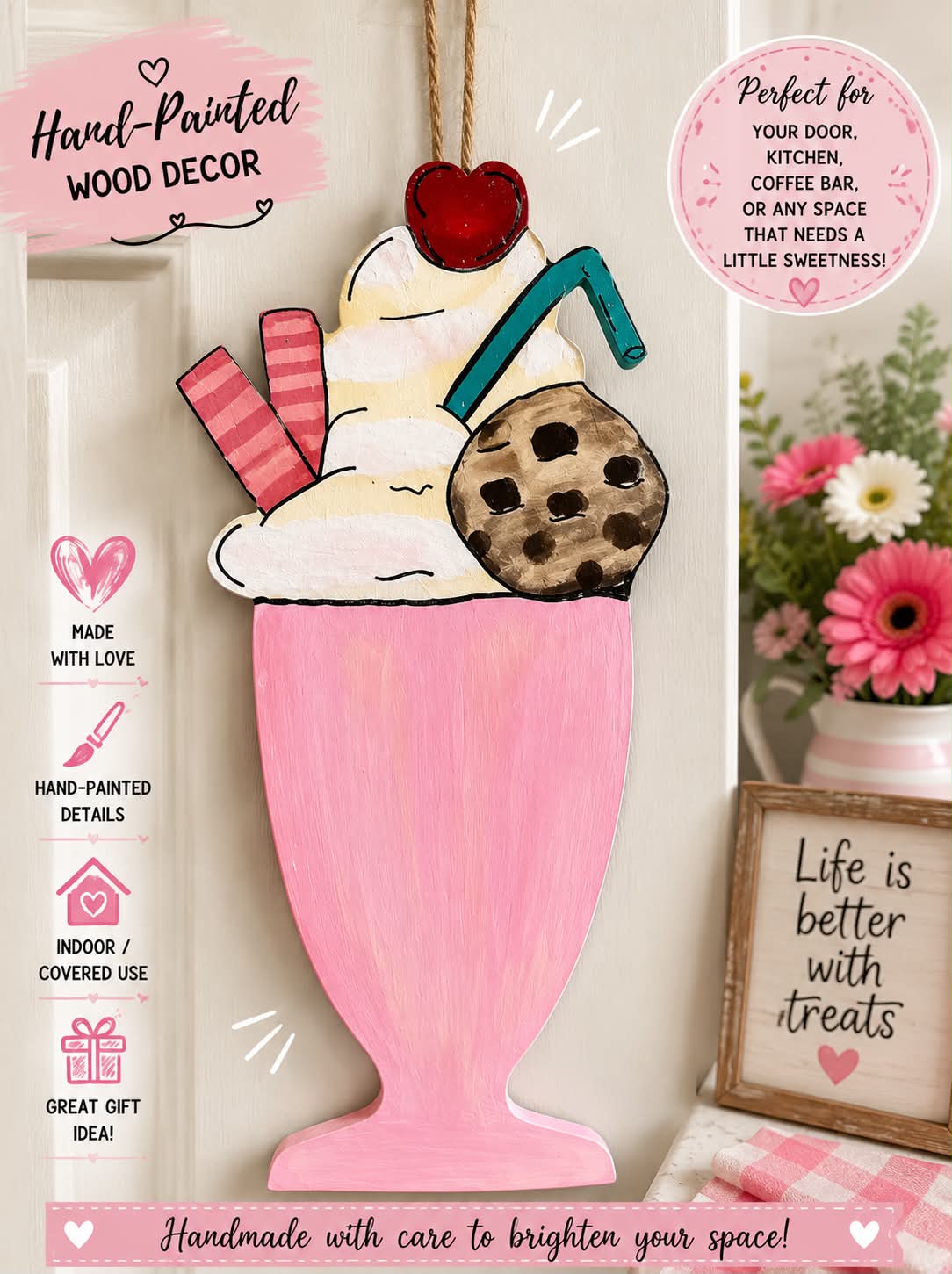Birthday Cake, Ice Cream Sundae, Bless Our Home Signs