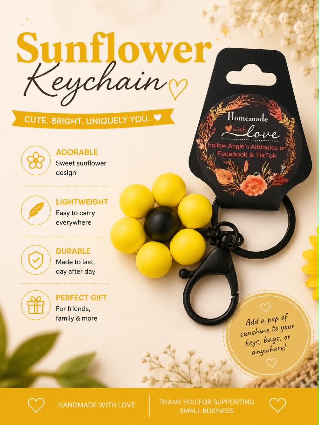 Daisy Keychain