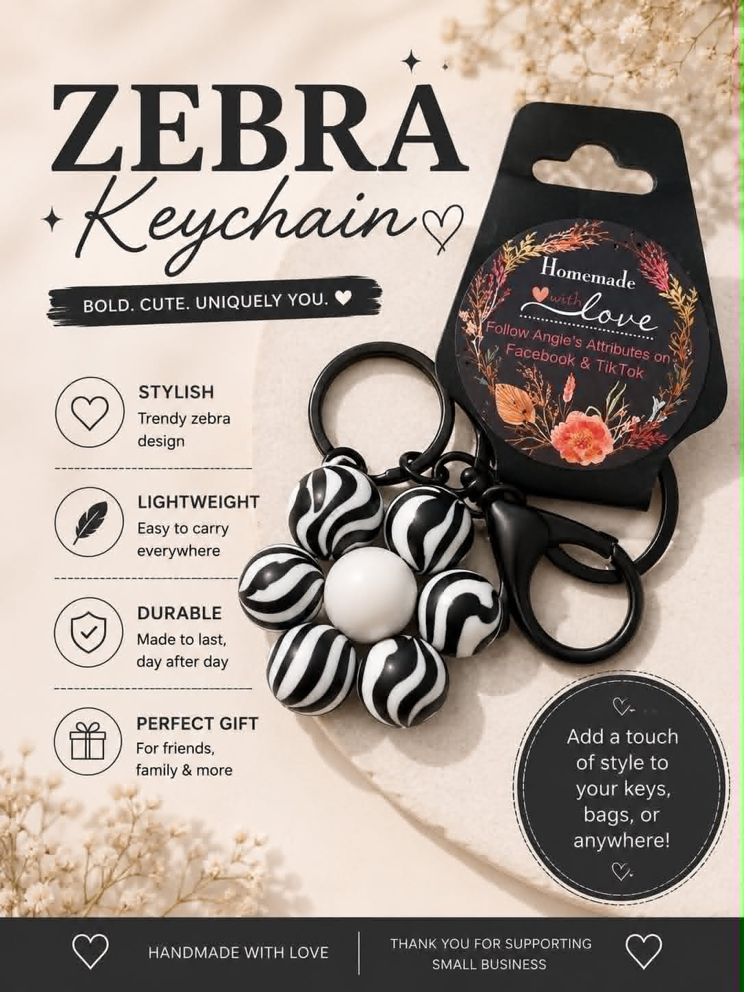 Daisy Keychain