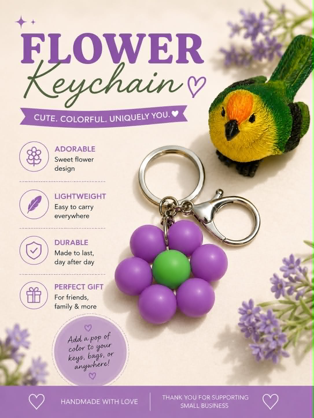 Daisy Keychain